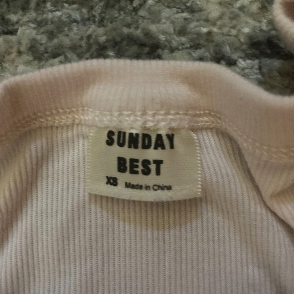 "Sunday Best" Racer Back Cropped Tank Top - Picture 3 of 3